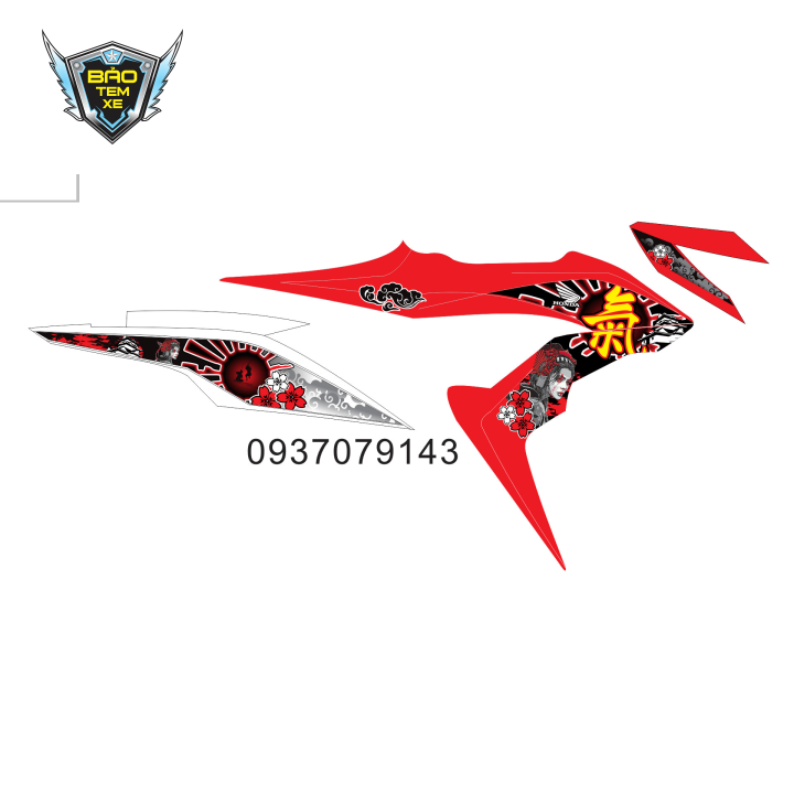 Tem rời xe sonic 150 samurai