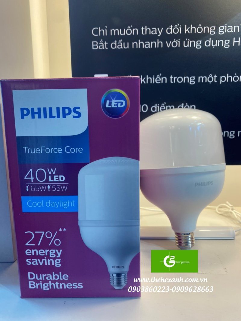 [HCM]Bóng Led trụ Philips Tforce Core HB 40W E27 Gen3