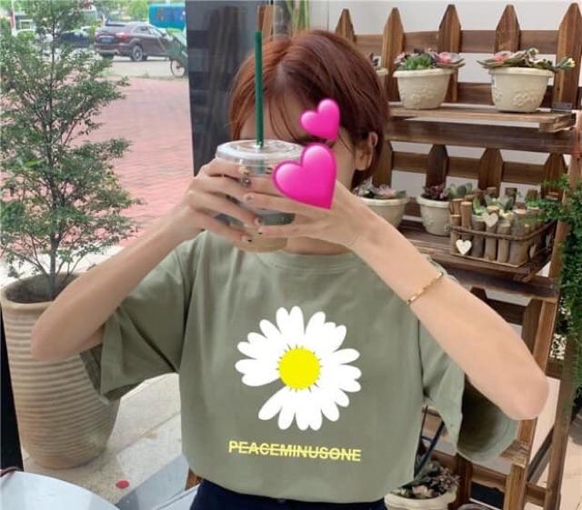 [HCM]ÁO THUN NỮ IN HÌNH HOA CÚC PEACE