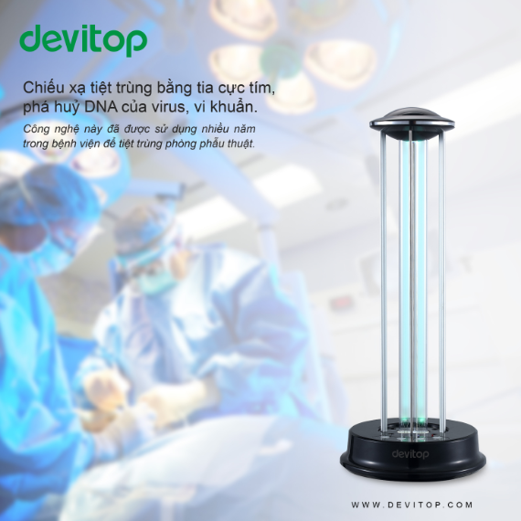 [HCM]Đèn diệt Khuẩn HANET Devitop UVC 36W