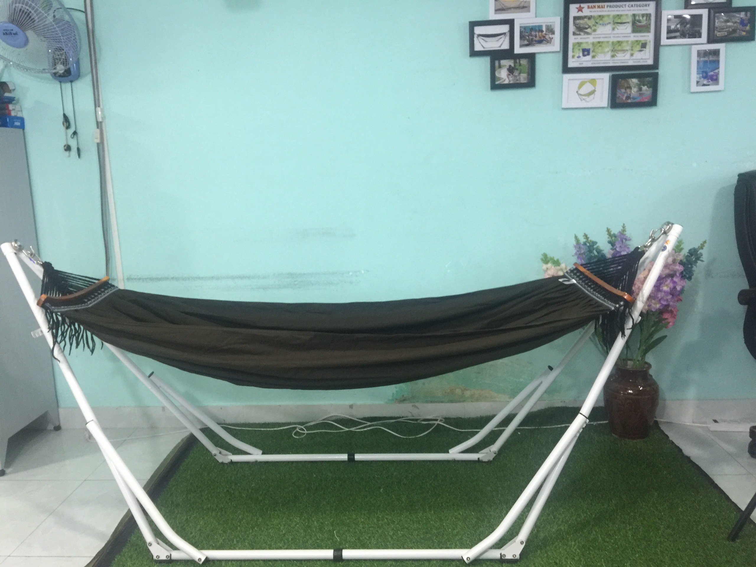 Võng vải bố (canvas), gỗ/nhựa 50