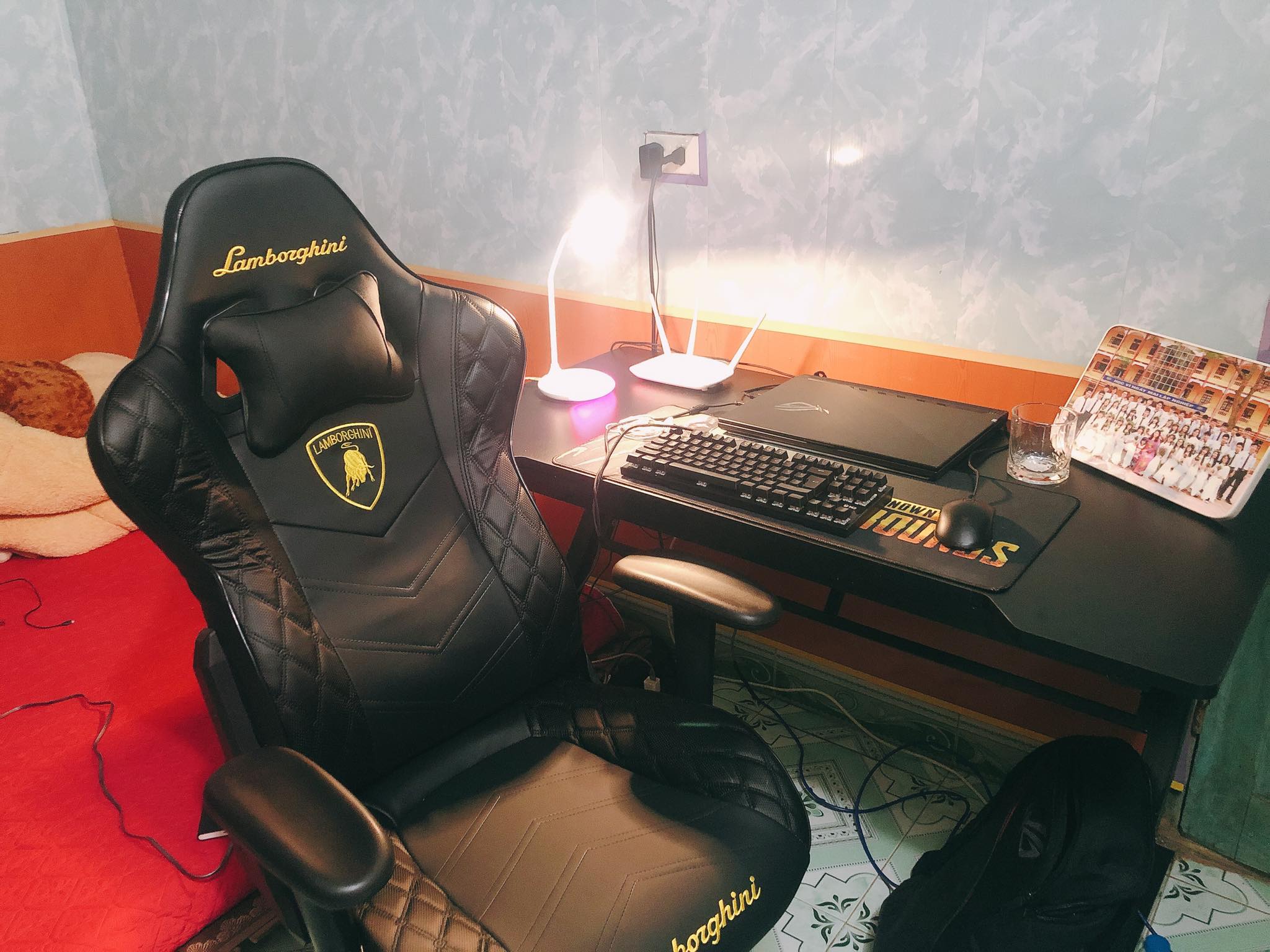 Ghế chơi game lamboghini MÀU ĐEN