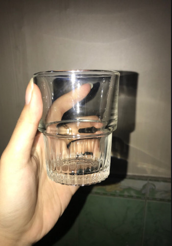 Ly Thủy Tinh 2 Tầng 202ml - ĐÁY KHÍA