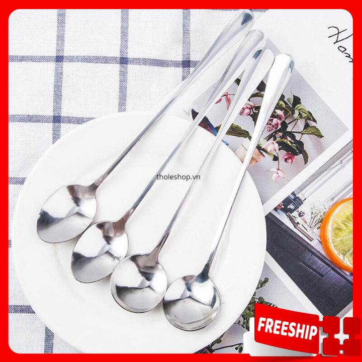 Muỗng cafe được làm từ inox không gỉ - Thìa cà phê inox - Muỗng cà phê giá rẻ - Muỗng mini cafe inox bầu tròn