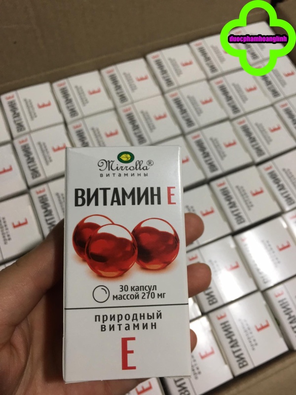 Vitamin E đỏ nga MIRROLLA 270mg lọ 30 viên nhập khẩu