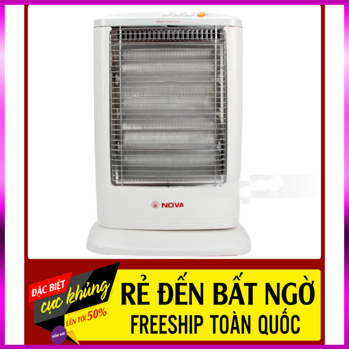 Quạt sưởi NOVA Halogen 2-3 bóng, Đèn sưởi Nova 2-3 bóng, tiết kiệm điện, máy sưởi ấm mùa đông, công suất 400W, 800W, 1200W - Mùa đông không lạnh