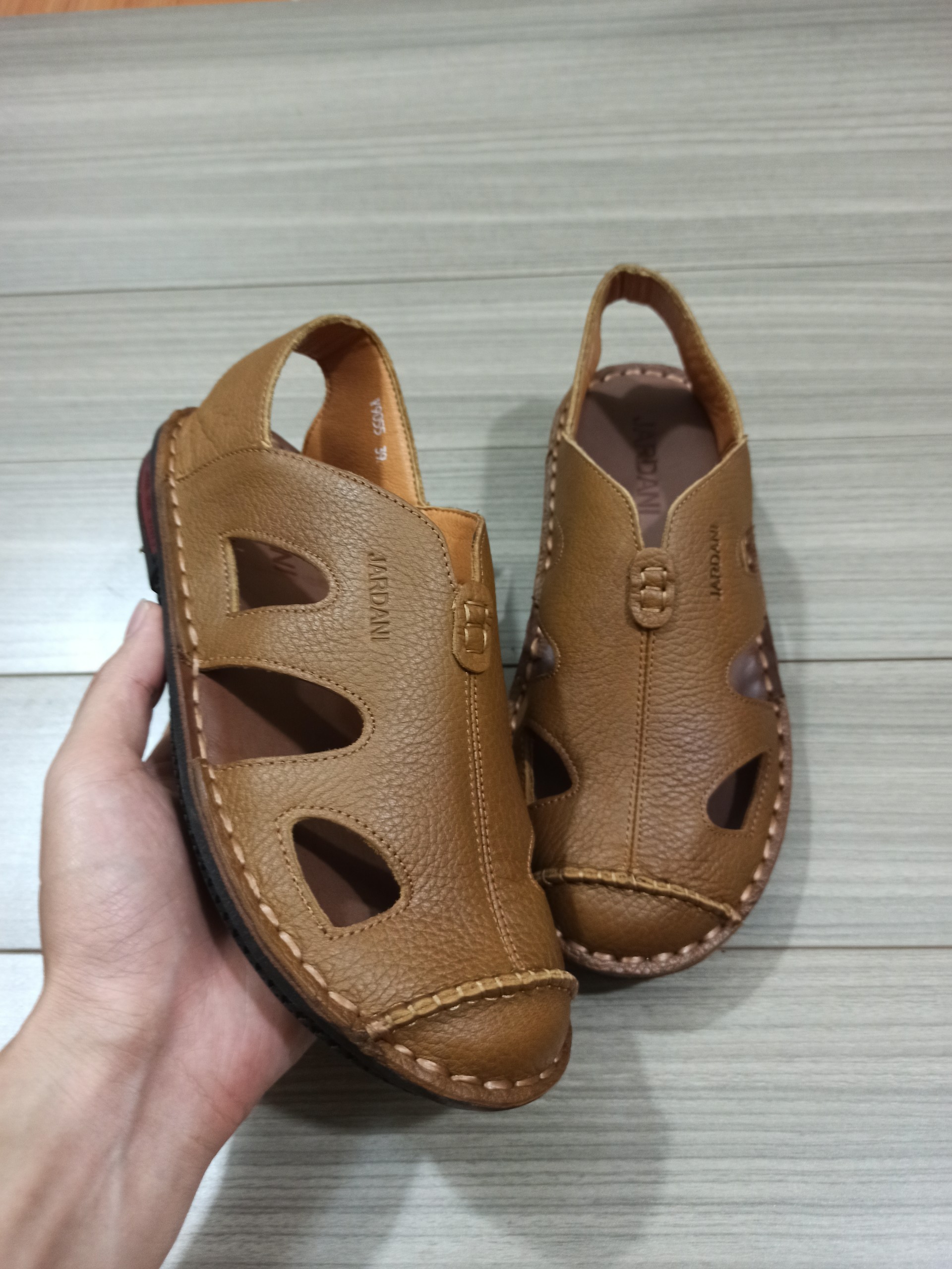 Giày Rọ Nam Da Bò màu Vàng - bảo hành 24 tháng