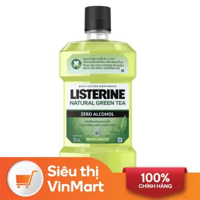[Siêu thị VinMart] - Nước súc miệng Listerine Natural Green Tea chai 750ml