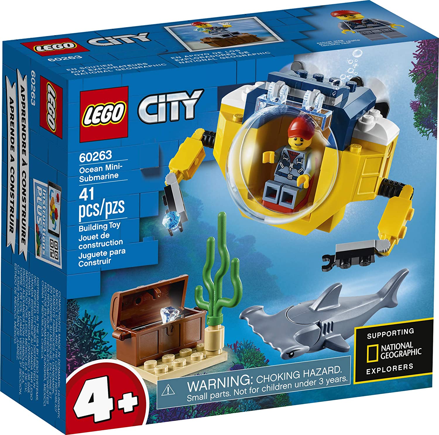 [HCM]Đồ chơi lắp ráp LEGO City - 60263 - Tàu ngầm mini tìm kho báu
