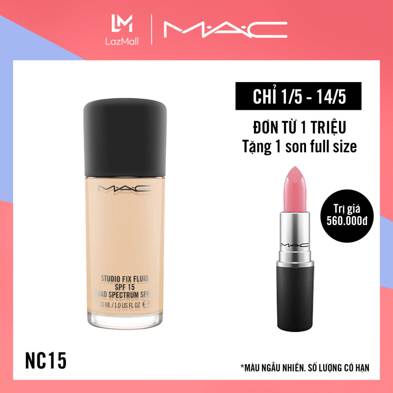 Kem nền lâu trôi 24h MAC Studio Fix Fluid SPF 15 Foundation 30ml