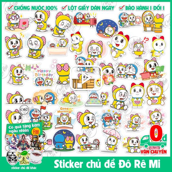 [HCM]30 hình sticker hình dán decal chủ đề Đô rê mi Dorami em Đô rê mon Doraemon biểu cảm ngộ nghĩnh chống nước dán điện thoại laptop xe đạp nón bảo hiểm vali toilet...