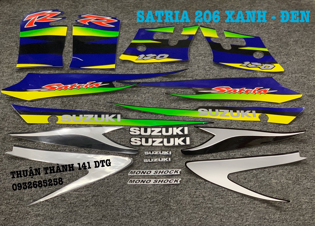 TEM SATRIA 206 - ĐỦ MÀU - TEM 3 LỚP