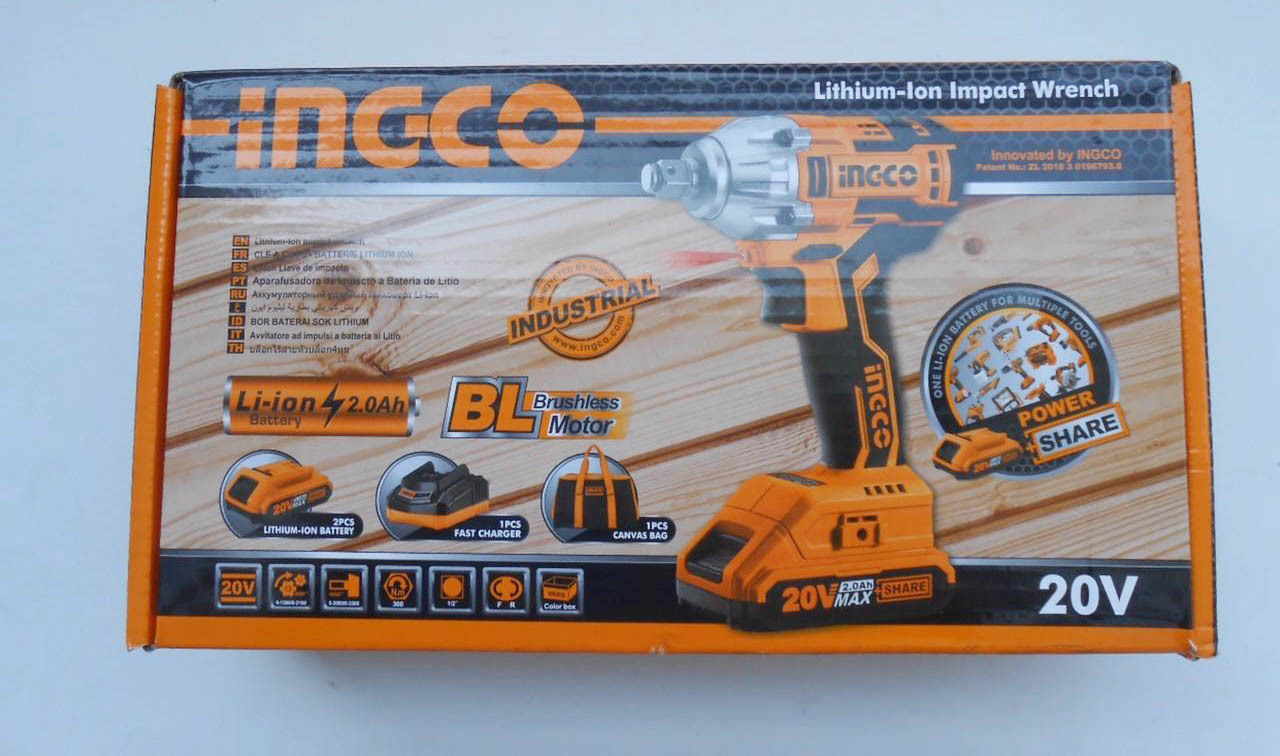 [HCM]MÁY VẶN BULONG DÙNG PIN 20V INGCO CIWLI2001 ( động cơ ko chổi than )