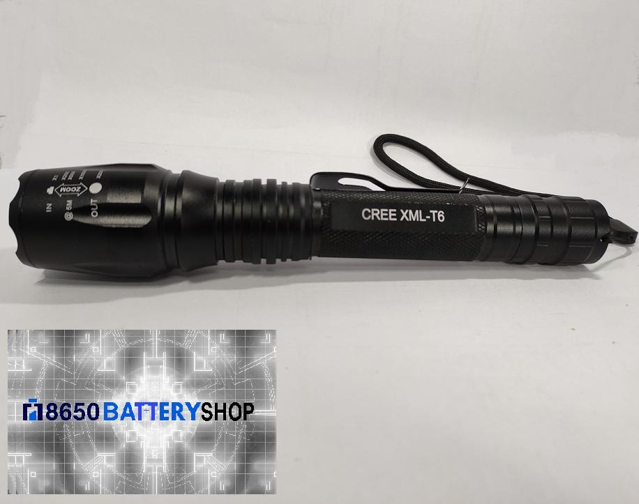 [HCM]Đèn Pin LED siêu sáng XML T6 - Tặng sạc và pin sạc
