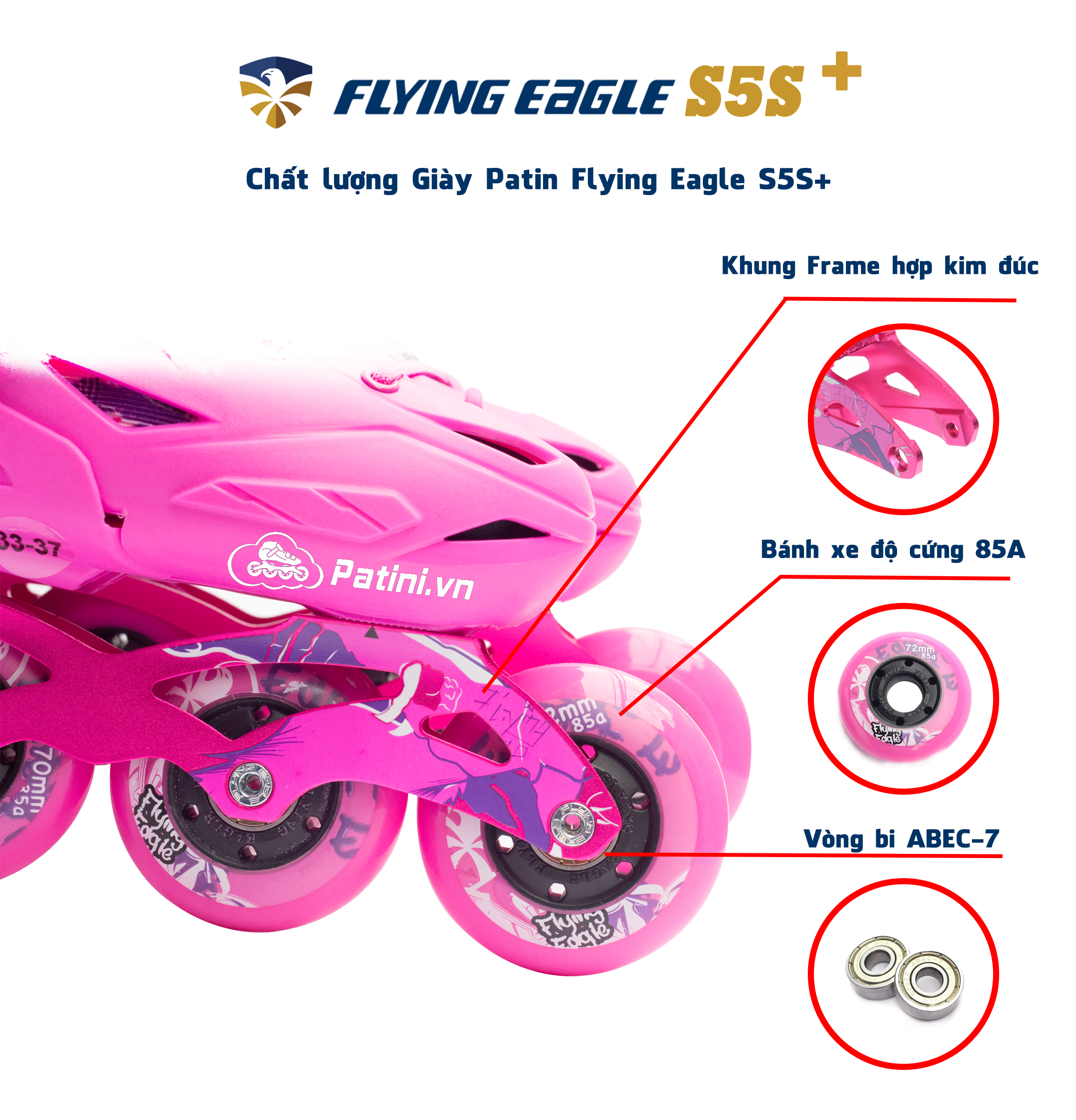 Giày Patin Flying Eagle S5S+ Chính Hãng Giá Sock