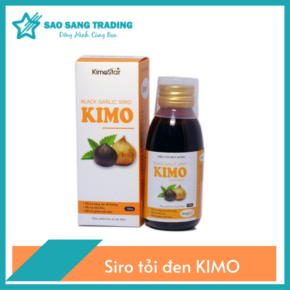 Combo 4 chai Siro tỏi đen KIMO - Sao Sáng Trading