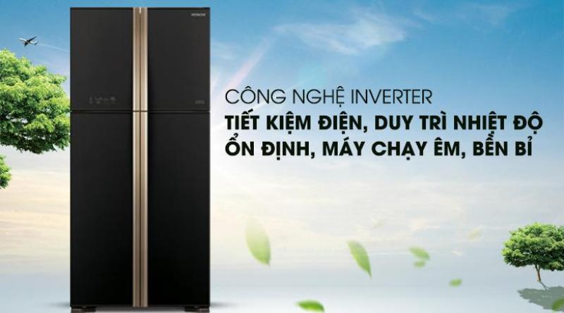 Tủ lạnh Hitachi Inverter 509 lít R-FW650PGV8 GBK Mẫu 201