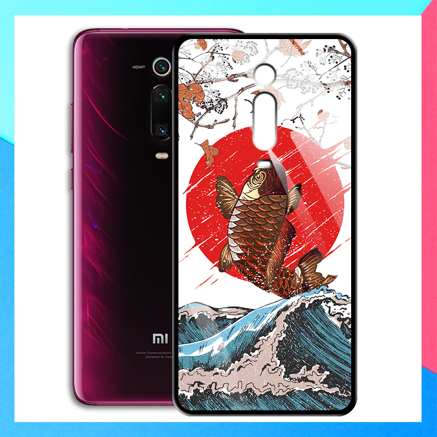 [HCM]Ốp Lưng họa tiết Cá Chép Hóa Rồng cho điện thoại Xiaomi Mi 9T Pro - Mặt Kính Cường Lực - 03073 8197 CCHR03