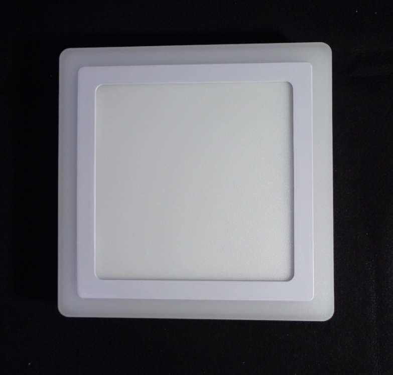 Đèn led ốp trần 24w vuông 2 màu 3 chế độ