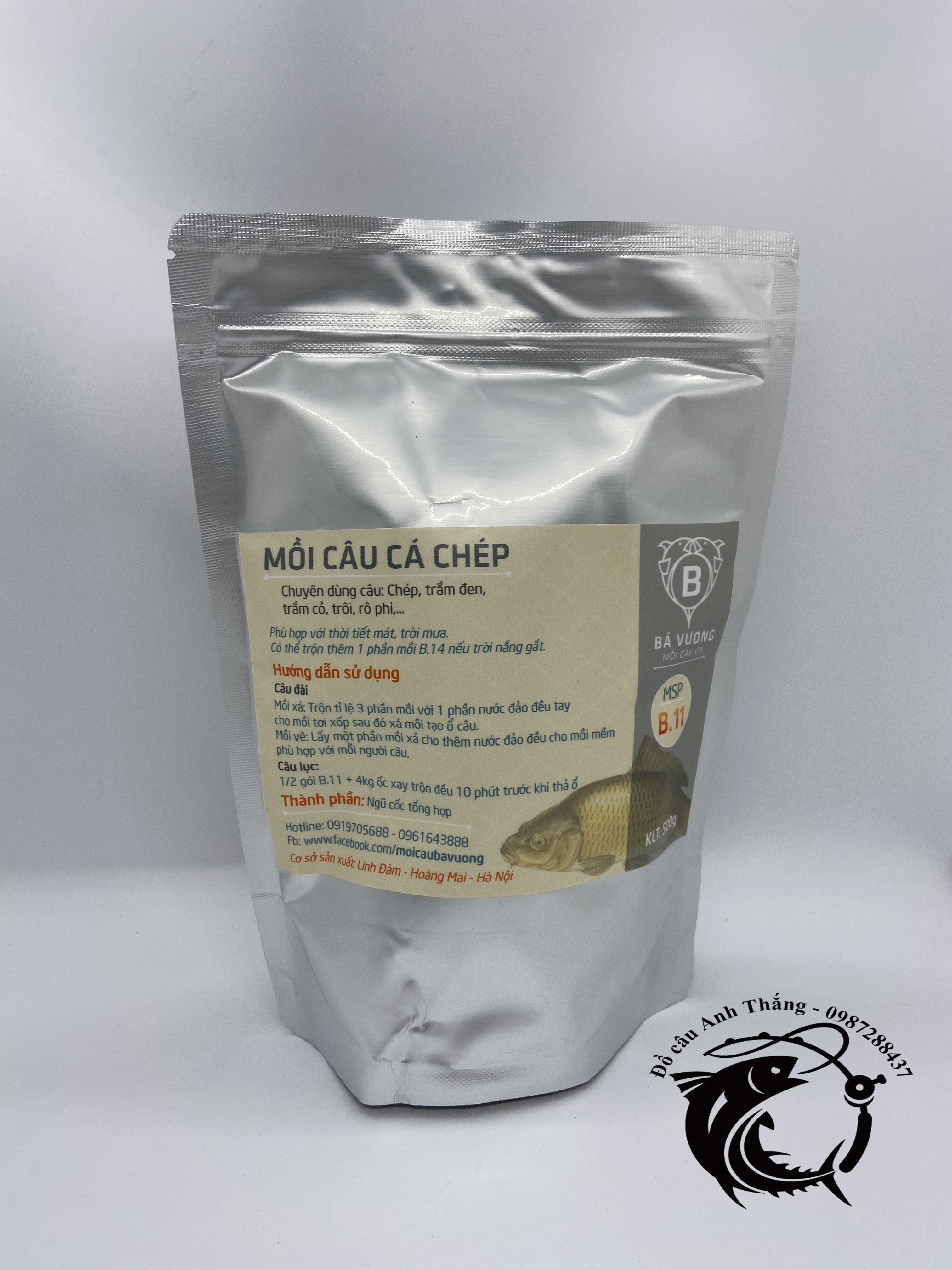 Mồi câu chép B11 (300gram) mồi câu Bá Vương