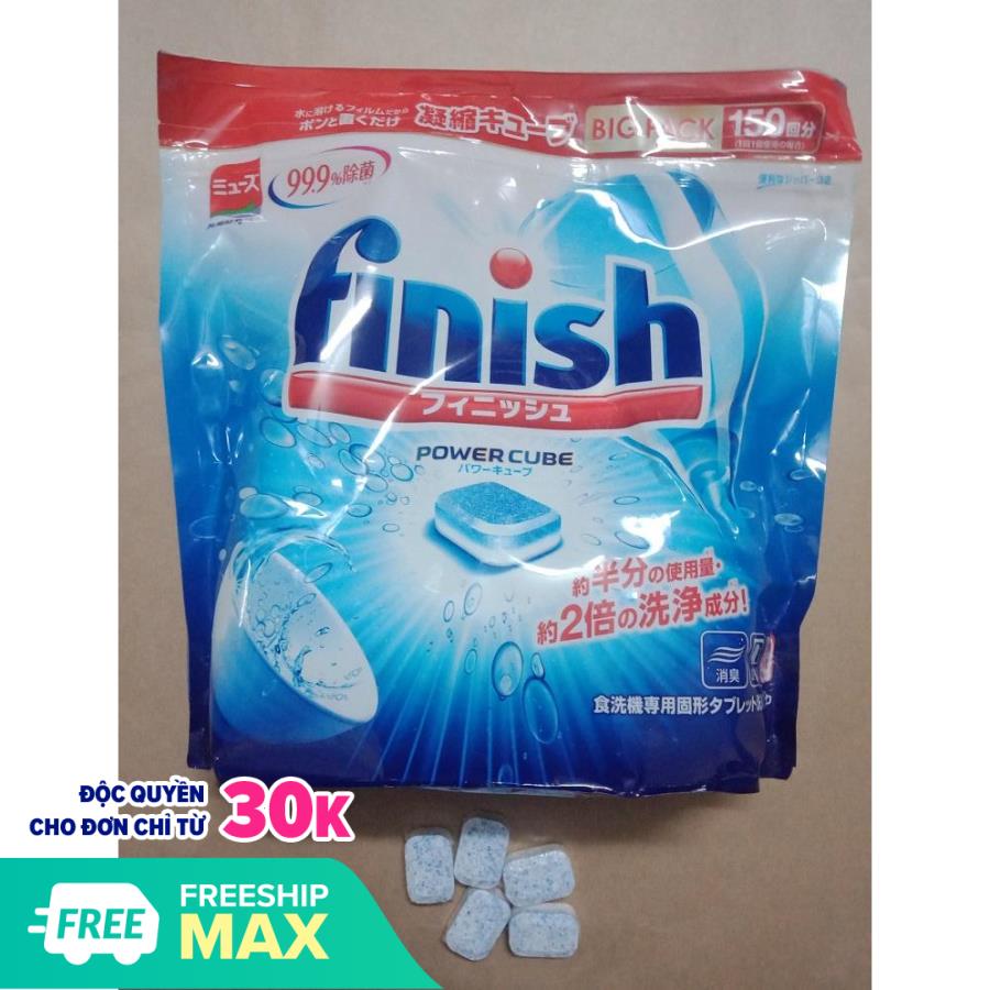 Viên rửa bát finish power cube túi 150 viên x5g (Nhật  )