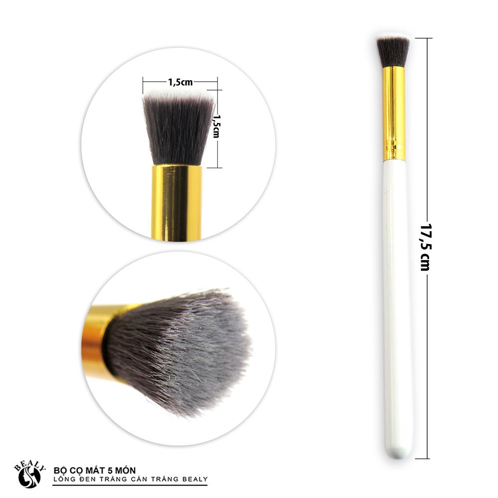 BỘ CỌ MẮT 5 MÓN LÔNG ĐEN TRẮNG CÁN TRẮNG BEALY