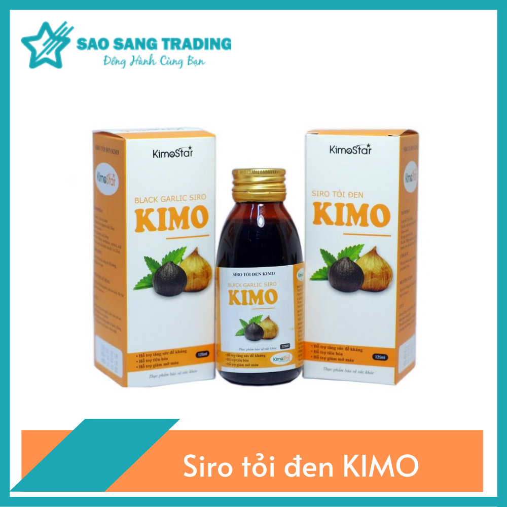 Combo 4 chai Siro tỏi đen KIMO - Sao Sáng Trading