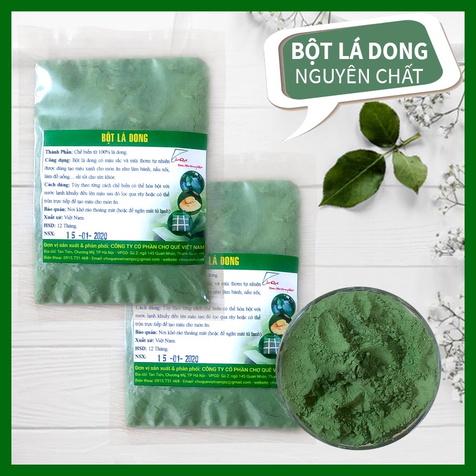 Bột Lá Dong Gói 100g