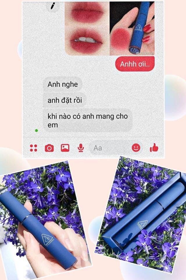 ⚡Sẵn Hàng⚡ Son kem 3.C.E Classic Blue Vỏ Xanh