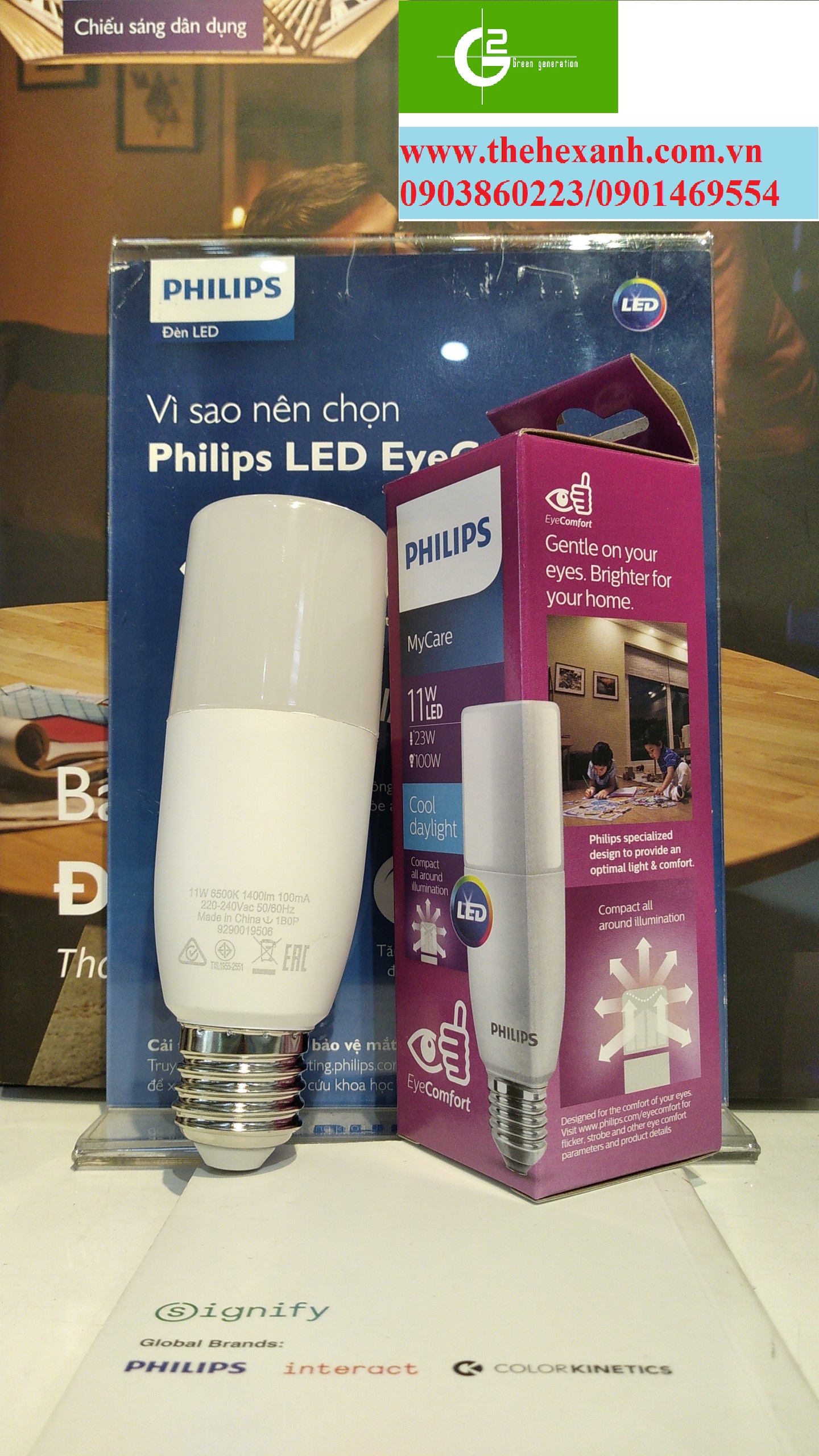 [HCM]Bóng đèn Stick Philips 11W E27 65K/30K 1PF/12 APR (Trắng/Vàng)