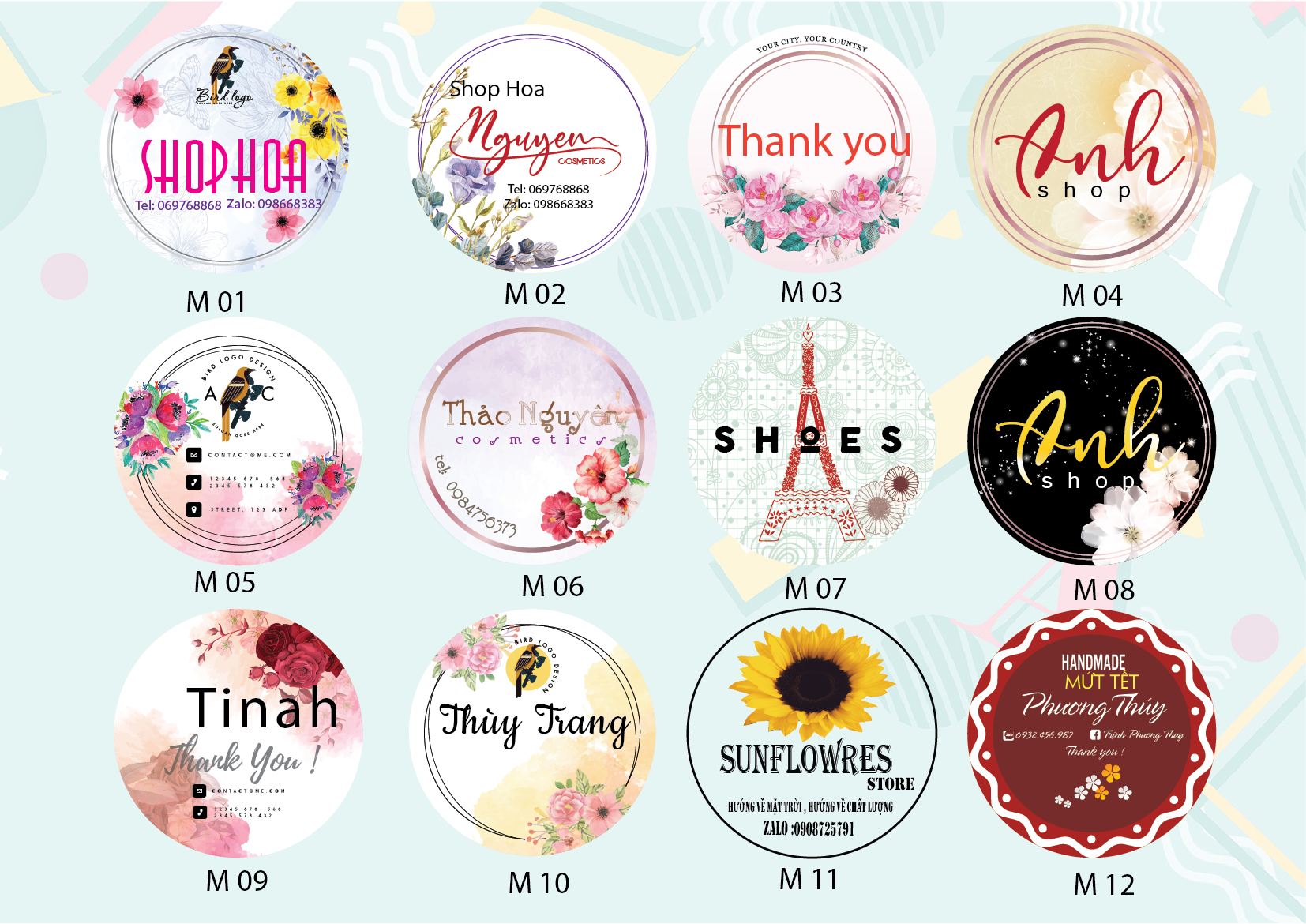 [HCM]Tem nhãn decal  thiết kế miễn phí