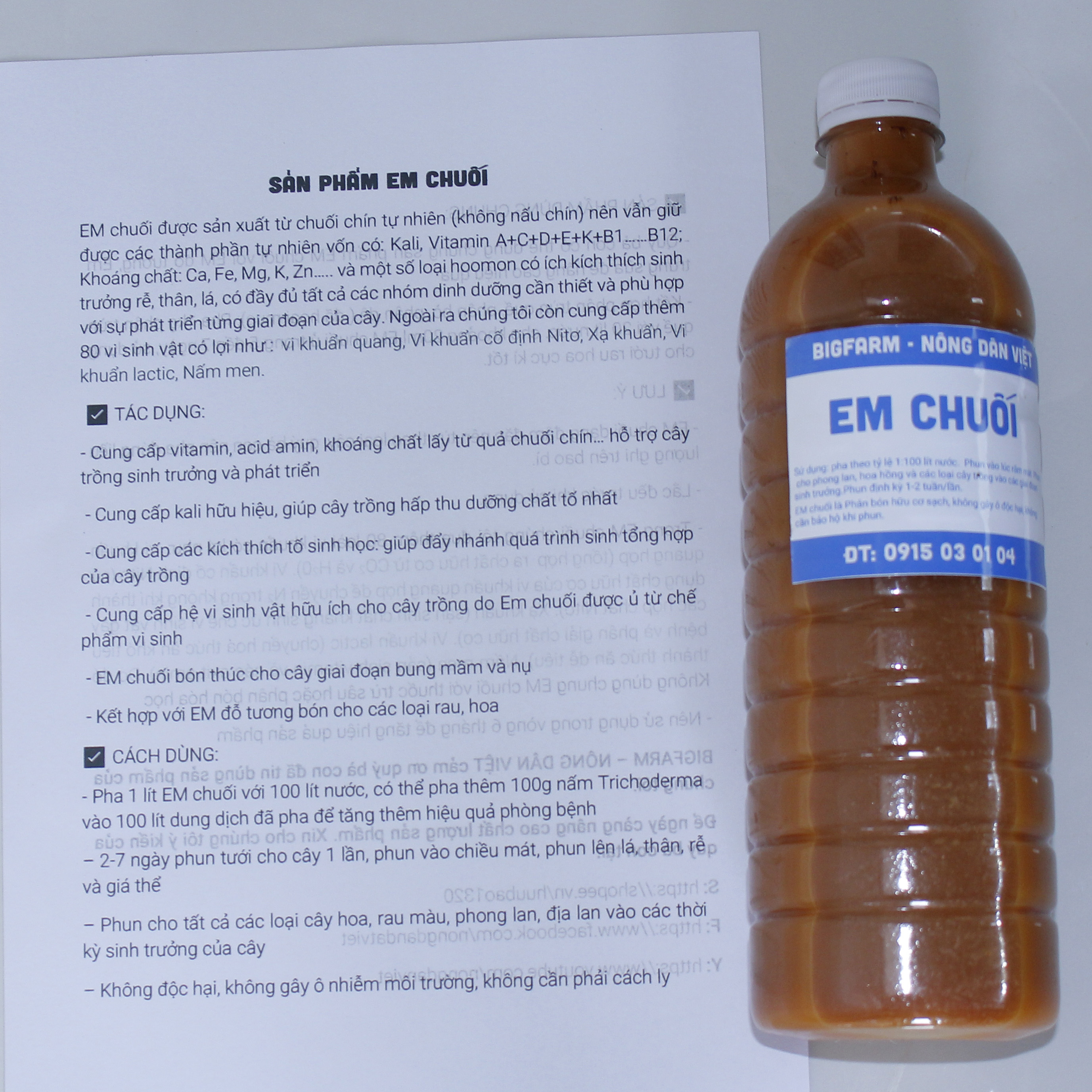 Combo 1 lít dịch chuối + 1 lít dịch trứng sữa đậm đặc