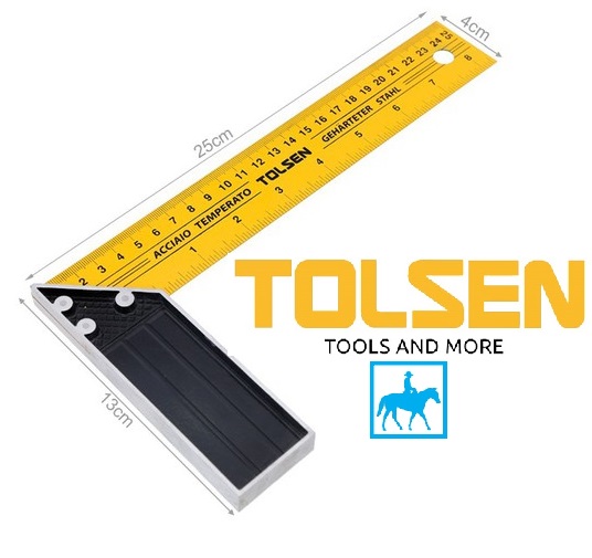 Thước Ke Thước Đo Góc Vuông 250mm 10inch TOLSEN 35080