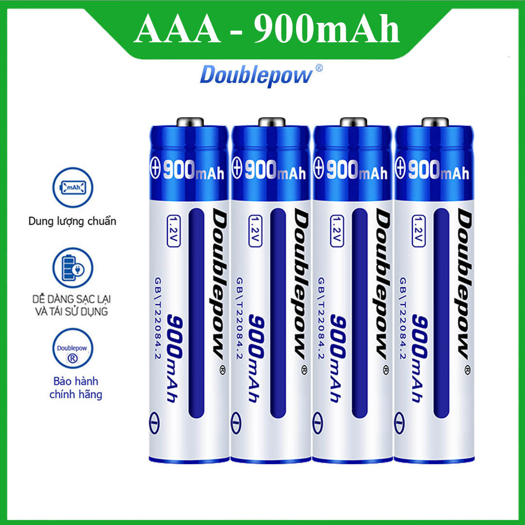 Pin sạc AAA 900mAh Doublepow cao cấp - Bảo hành chính hãng
