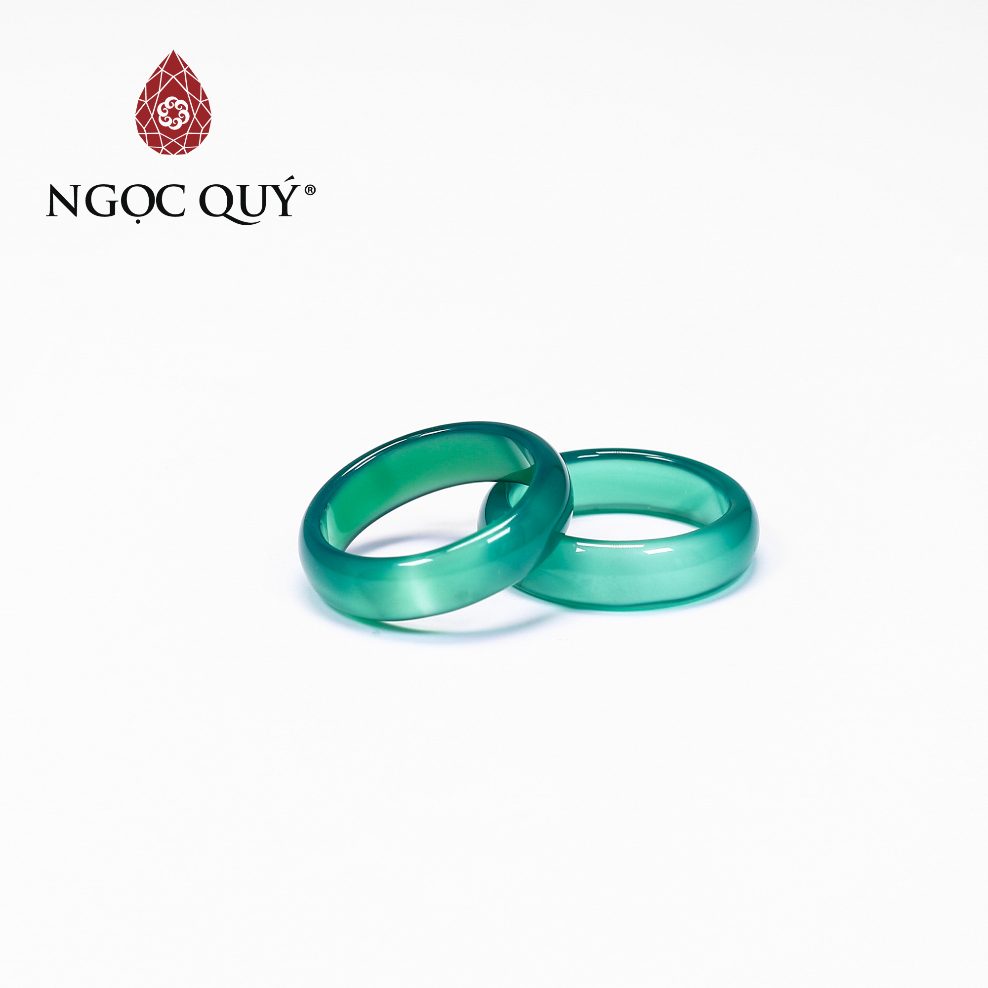 [HCM]Nhẫn nữ đá mã não xanh - Ngọc Quý Gemstones
