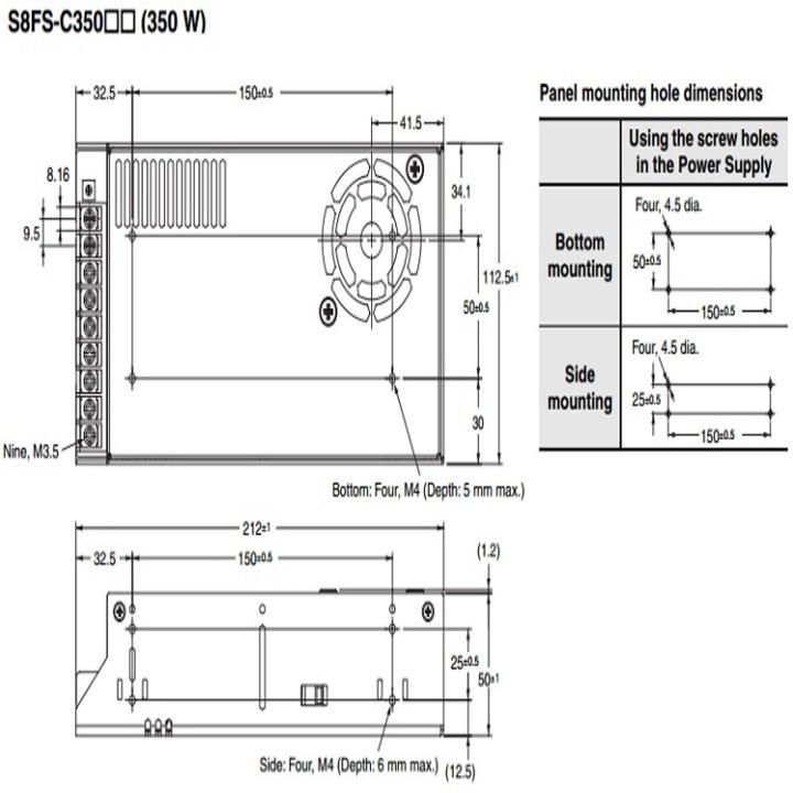 bộ nguồn omron  S8FS-C35012