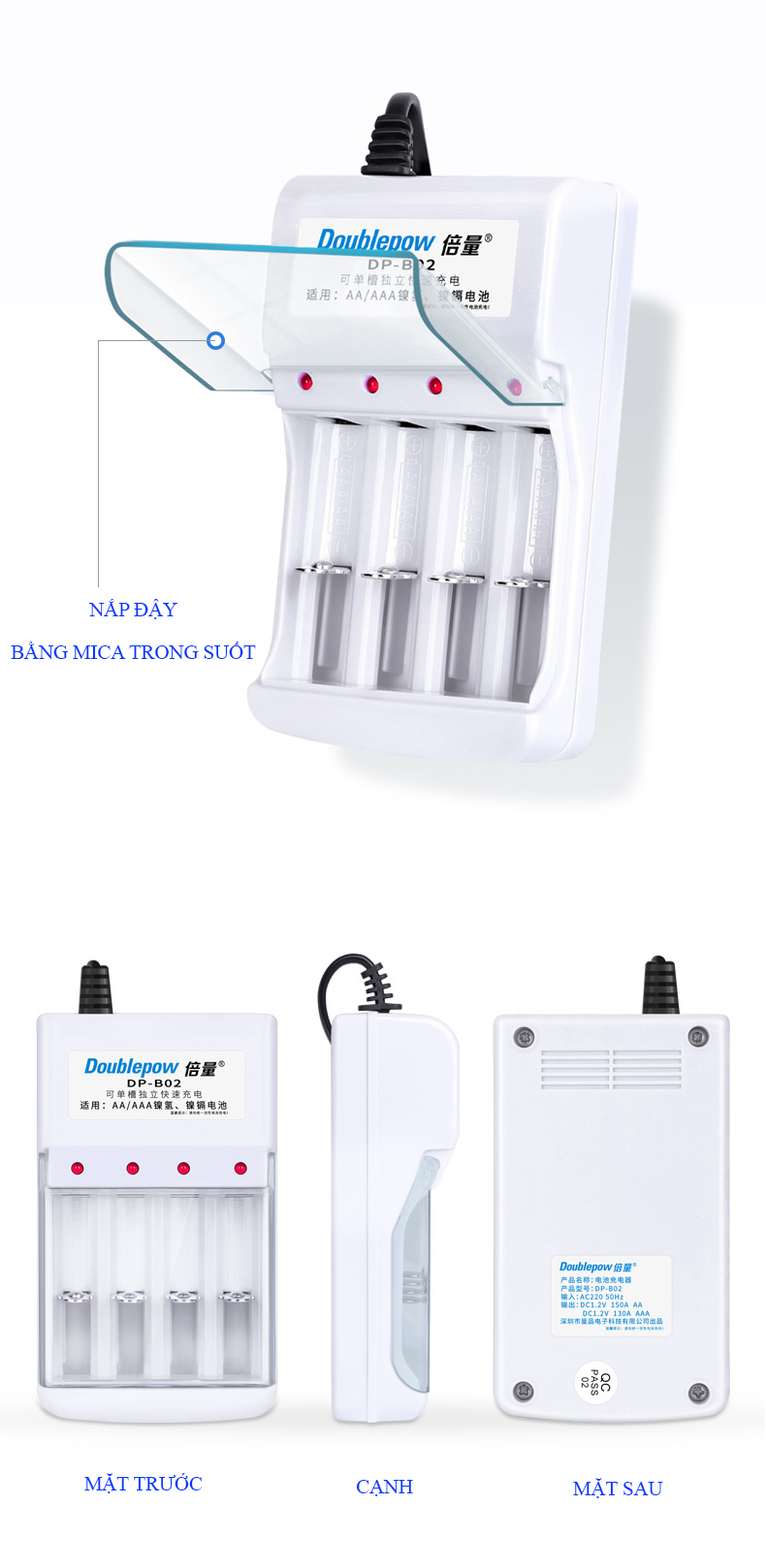 Doublepow Dp-B02 Aa/Aaa Battery Charger