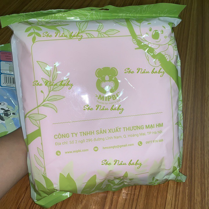 Khăn Ủ Cho Bé Sơ Sinh 2 Lớp Cotton Mipbi Cao Cấp
