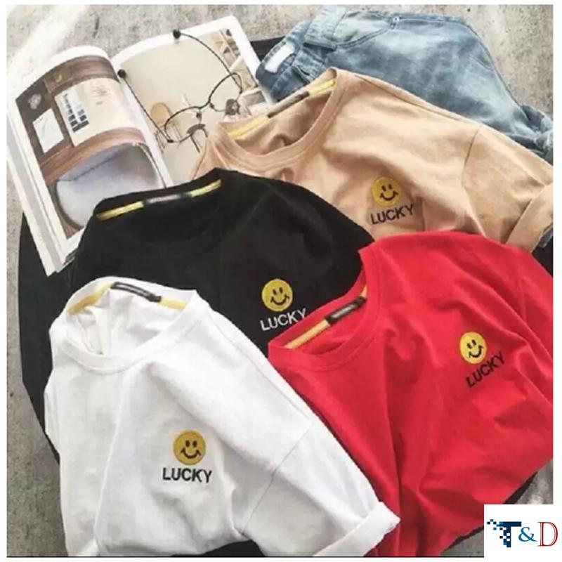 [HCM]ÁO THUN NỮ LUCKY THỜI TRANG NHIỀU MÀU