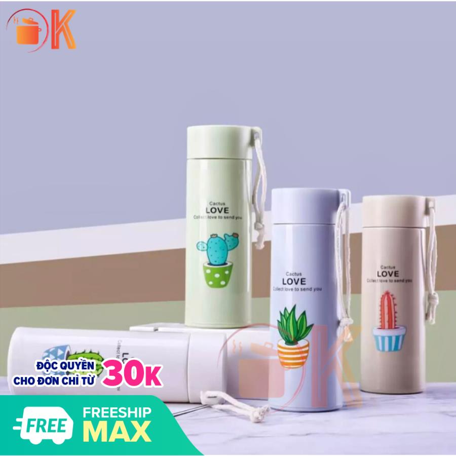 Bình Giữ Nhiệt Thuỷ Tinh Nhiều Màu Sắc CACTUS COLLECTION  dung tích 400ml TP?R075