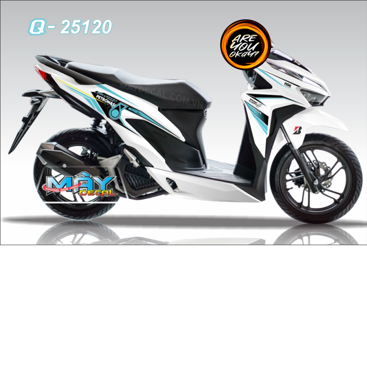 Tem rời dán xe vario 150 petronas 25120