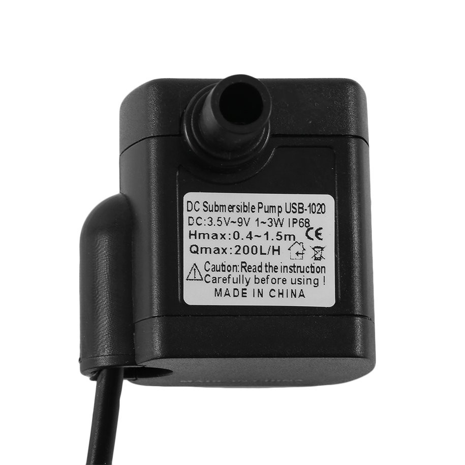 Thiết bị bơm mini cáp USB cho máy bơm nước hồ cá ykdc3.5-9v 3W