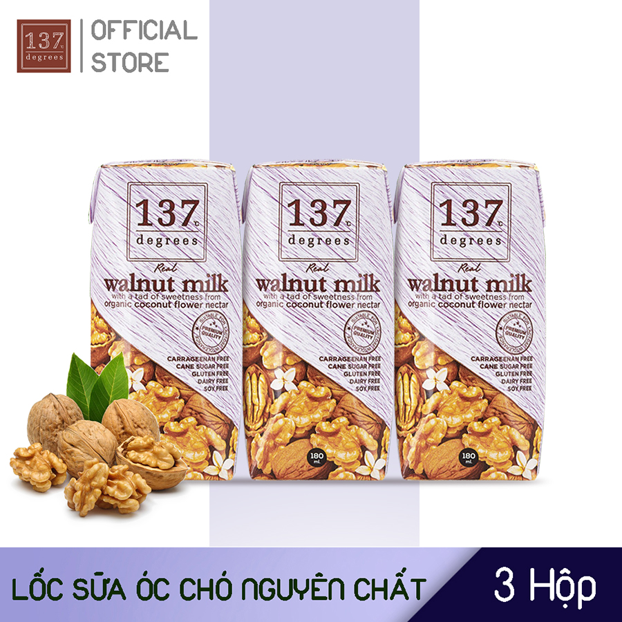 Combo 4 Lốc Sữa Hạt Óc Chó Nguyên Chất 137 Degrees