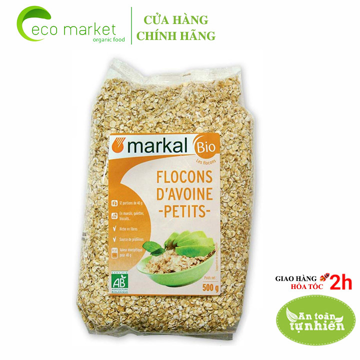 Yến mạch cán mỏng hữu cơ Markal 500g