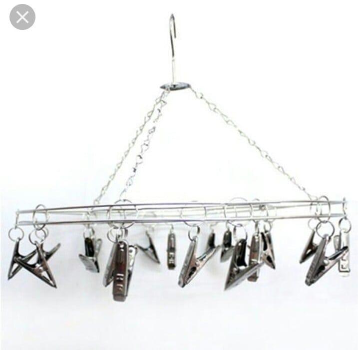 móc chùm, móc tròn inox phơi quần áo trẻ em
