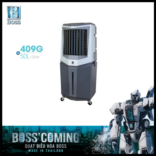 Bảng giá [Trả góp 0%]Quạt điều hòa không khí Boss FEAB-409-G - 50 lít - 120W | Made in Thailand | Bảo hành chính hãng