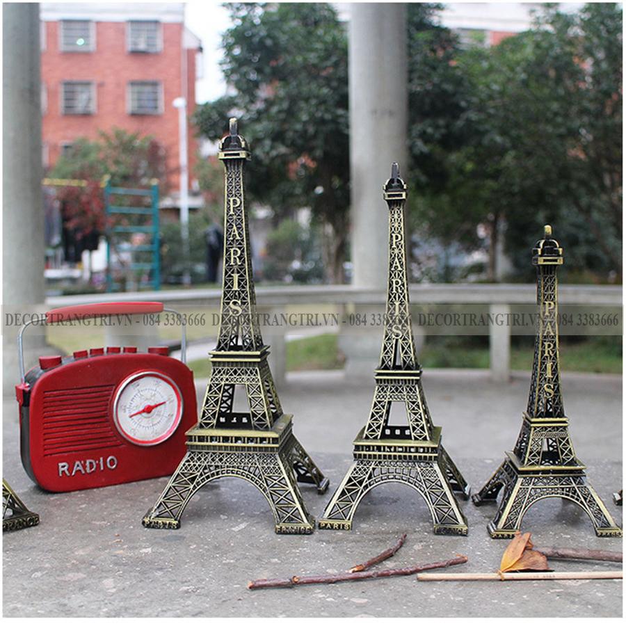 Mô hình trang trí Tháp Eiffel kim loại 32cm