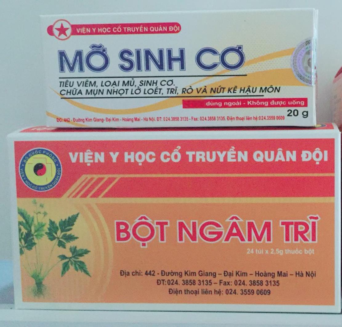 Combo Mỡ sinh cơ, Bột ngâm trĩ