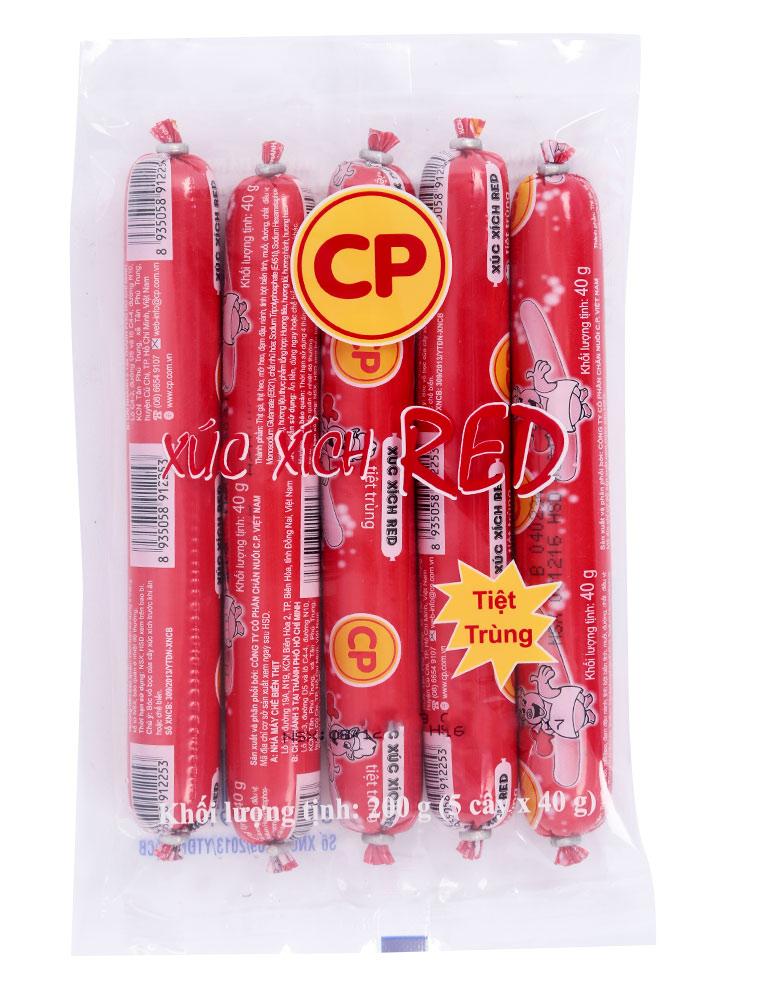[HCM]Xúc xích tiệt trùng red 40gram CP