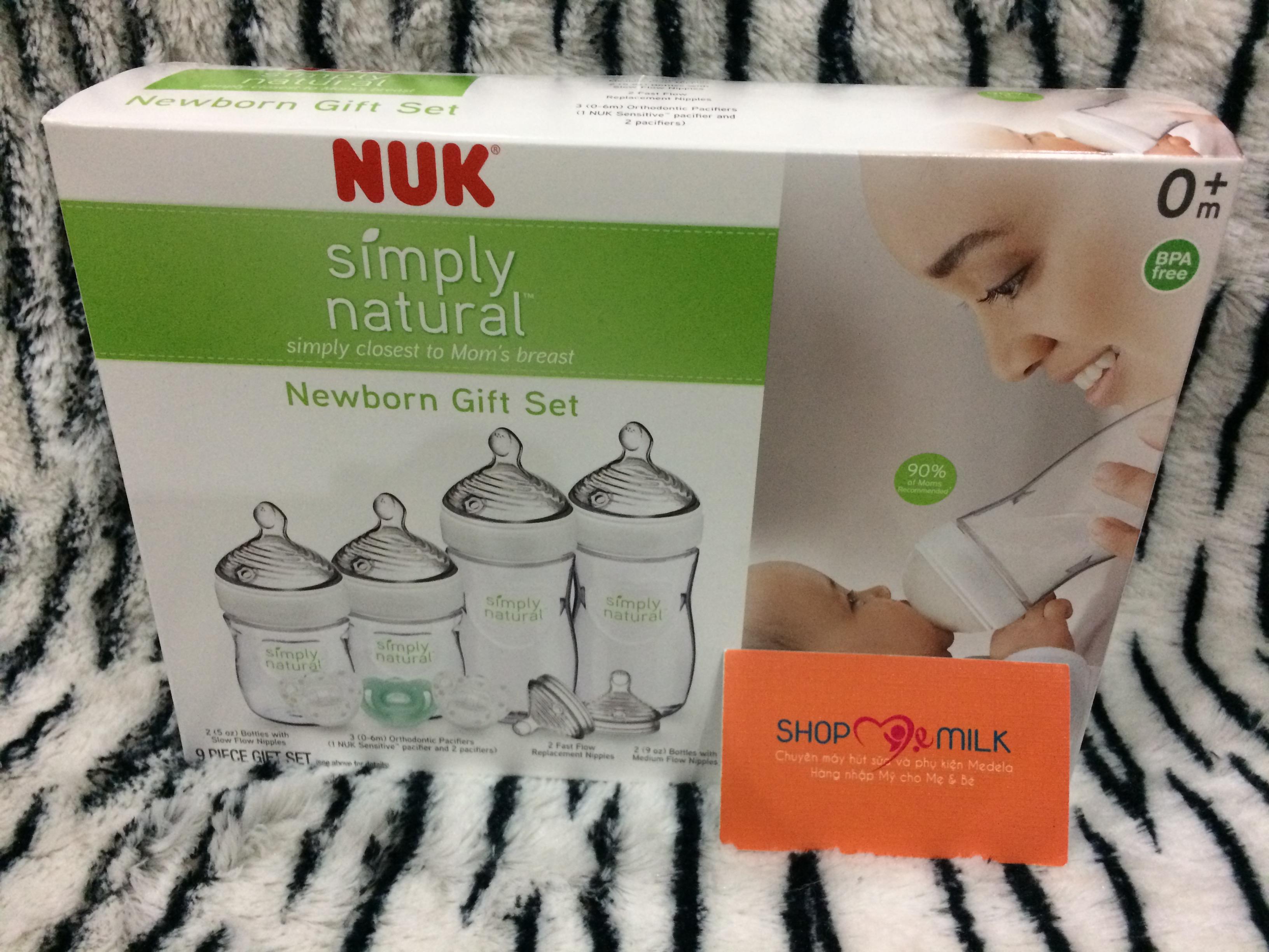 Bộ Gift Set 4 bình sữa Nuk Simply Natural